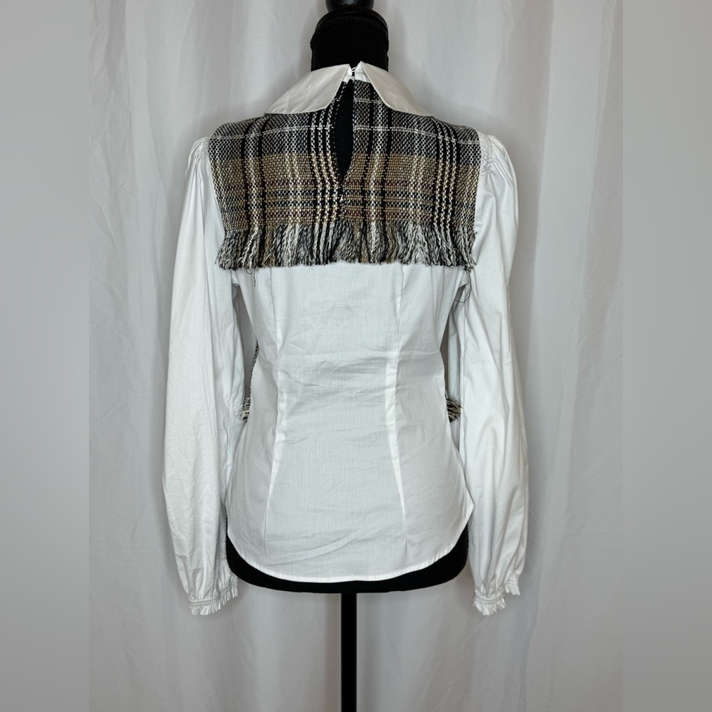 NWOT Zara Plaid Long Sleeve Women's Top - Picture 2 of 2